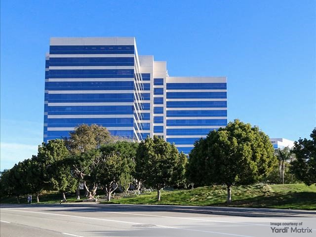 Exterior shot of 600 Corporate Pointe, an office building in Culver City, Calif.
