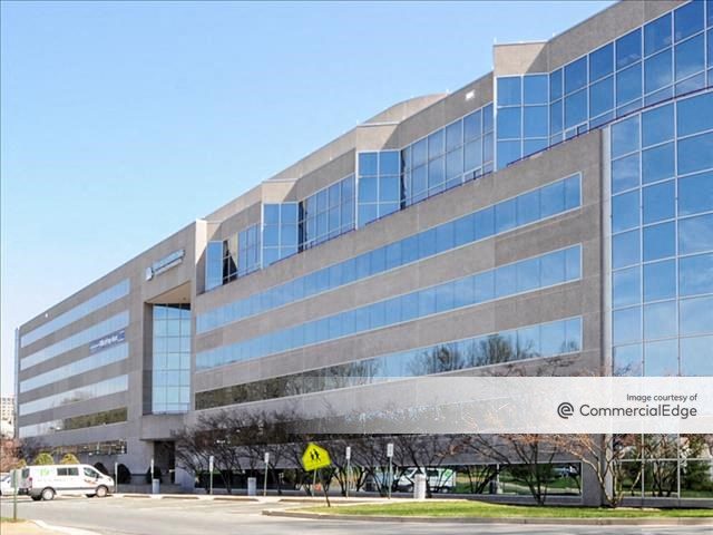 Exterior shot of the office building at 2101 E. Jefferson St. in Rockville, Md.