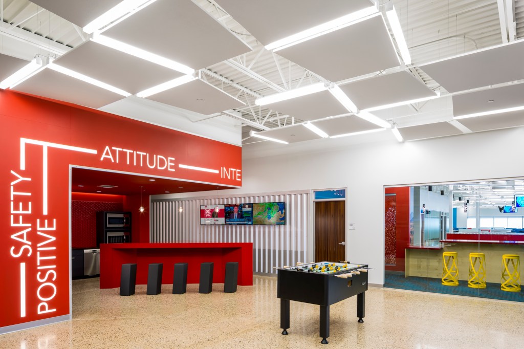 At Bay & Bay Transfer, in Minneapolis, the employee break room is designed to inspire health, wellness and creativity. Photo by Brandon Stengel
