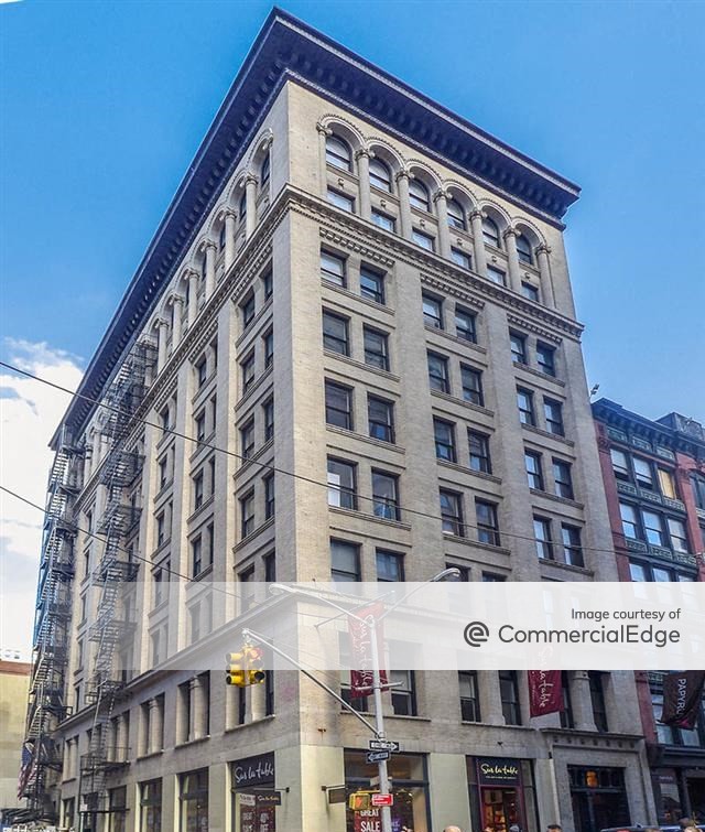 Exterior shot of 75-77 Spring St., an office building in Manhattan.