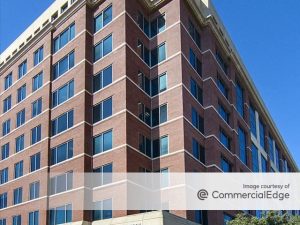 Exterior shot of Addison Circle One, a 293,787-square-foot office building in Addison, Texas, part of an 80-acre master-planned development that includes offices, retail spaces and residential buildings.