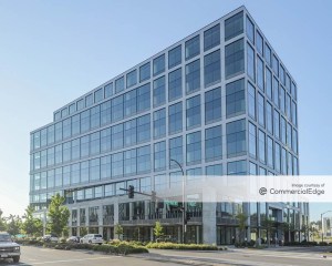 Exterior shot of Block 5, an office building within The Spring District in Bellevue, Wash.