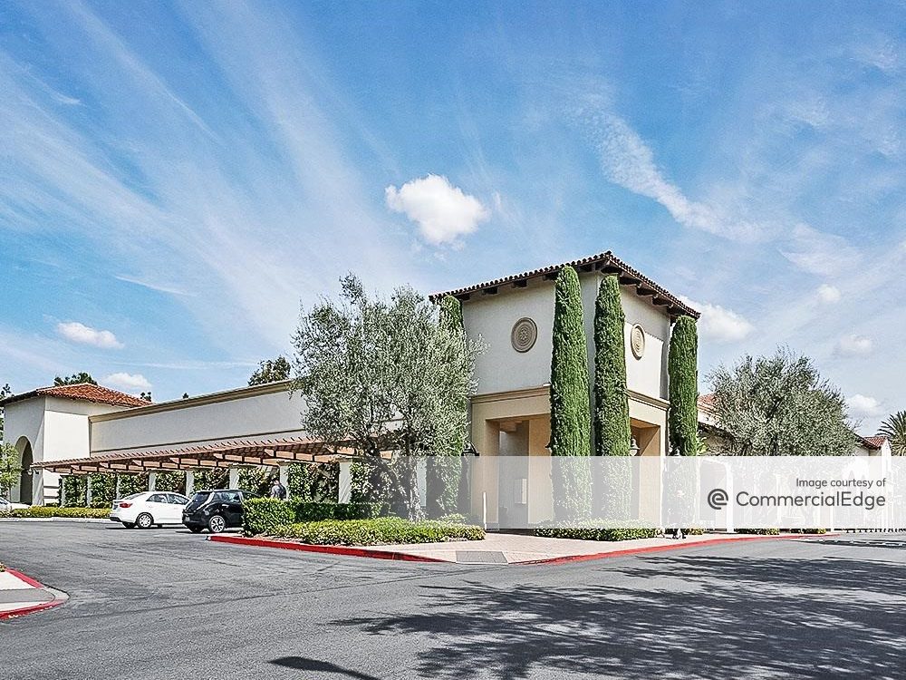 Exterior shot of one of the five buildings at Northpark Plaza, a 125,642-square-foot retail center in Irvine, Calif.