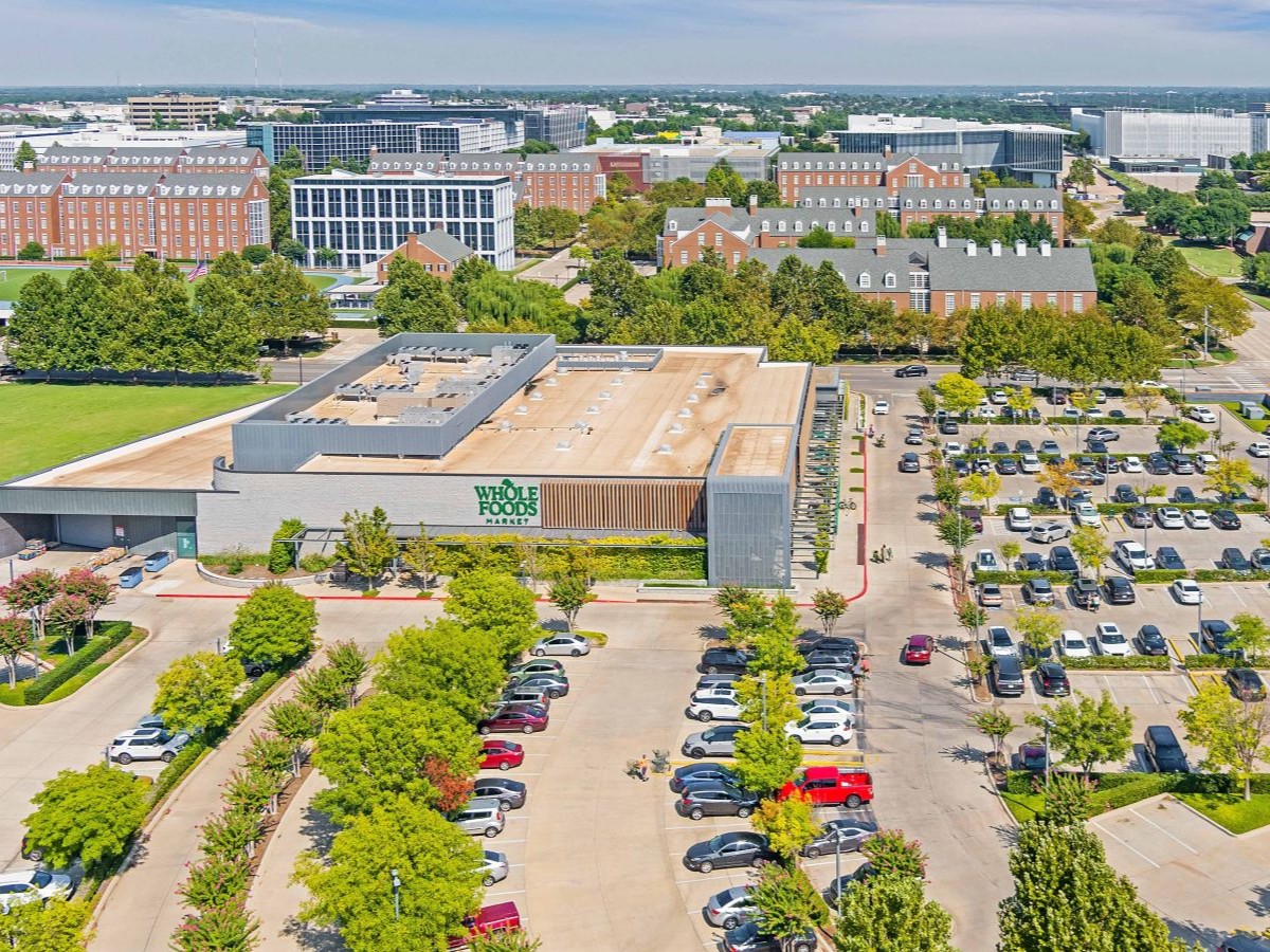 Aerial shot of The Triangle at Classen Curve in Oklahoma City