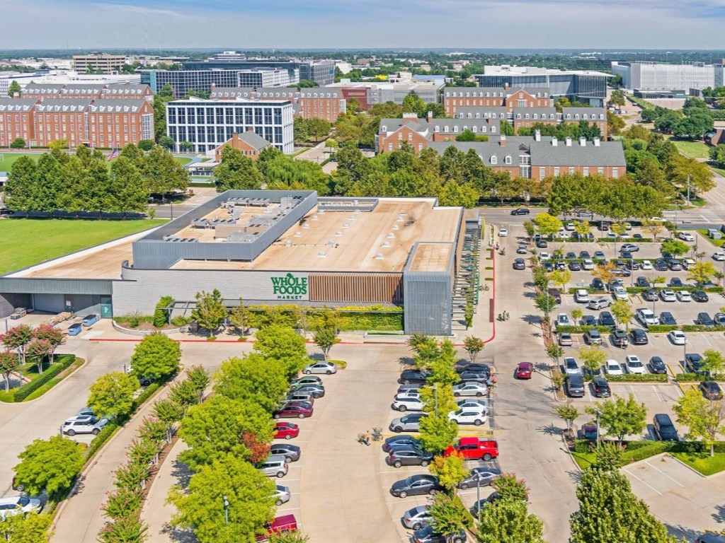 Aerial shot of The Triangle at Classen Curve in Oklahoma City