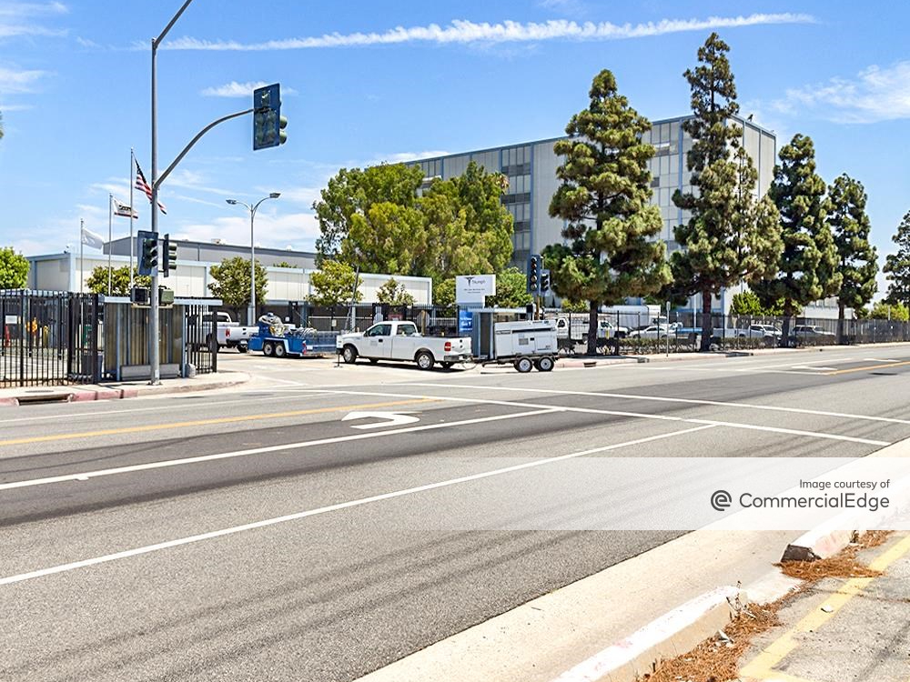 Exterior shot of the Century Business Center, an industrial park in Hawthorne, Calif.