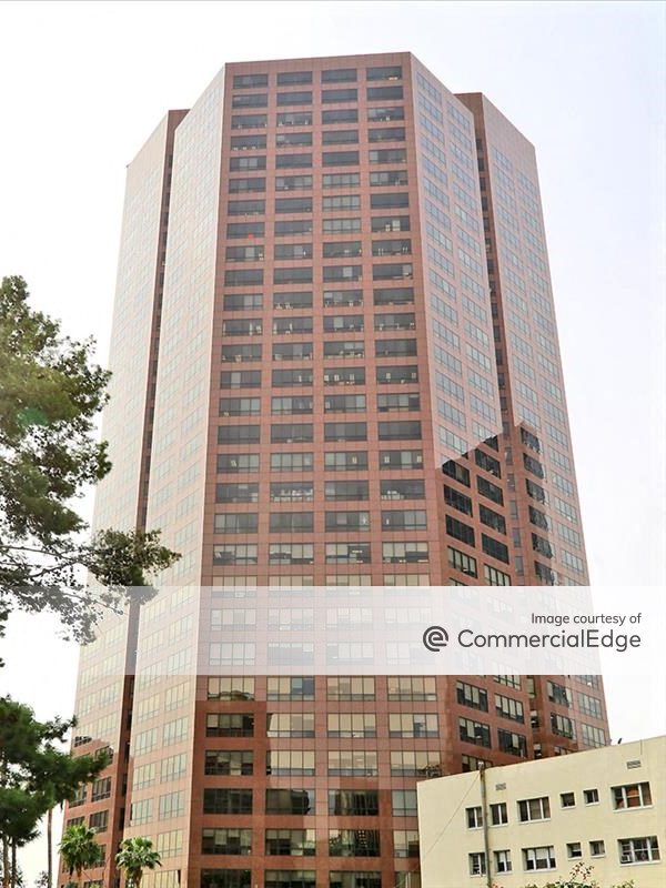 Exterior image of the office high-rise at 1055 W. Seventh St. in Los Angeles.