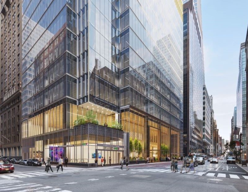 Rendering of 343 Madison Ave., a 46-story, 930,000-square-foot office development in Midtown Manhattan.