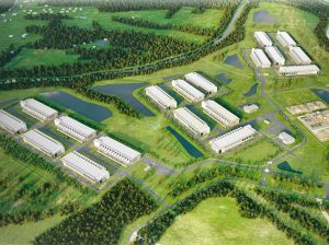 Rendering of the three data center campus within PAX, a data center hub in Central Pennsylvania.