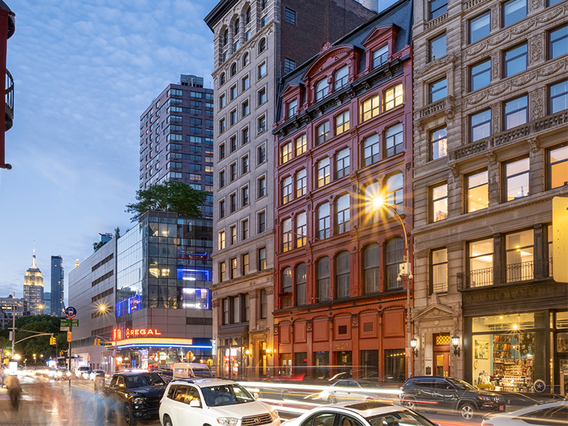 Exterior of 838 Broadway a six-floor Manhattan office building.