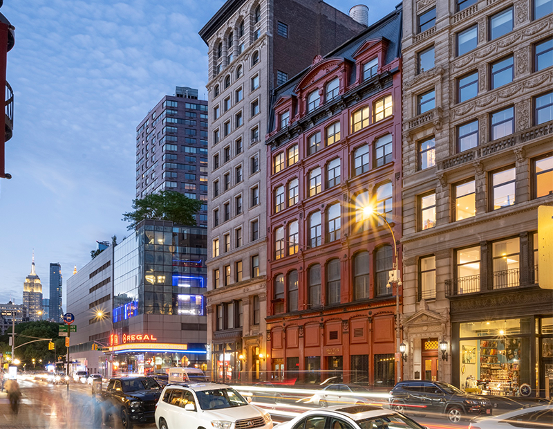 Exterior of 838 Broadway a six-floor Manhattan office building.