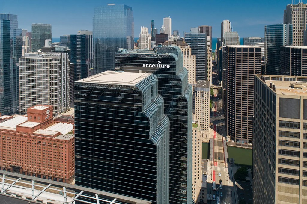 Accenture Tower, located at 500 W Madison St. in Chicago, is a LEED Gold Certified Building and received BOMA International’s Outstanding Building of the Year Award for its energy conservation efforts. 