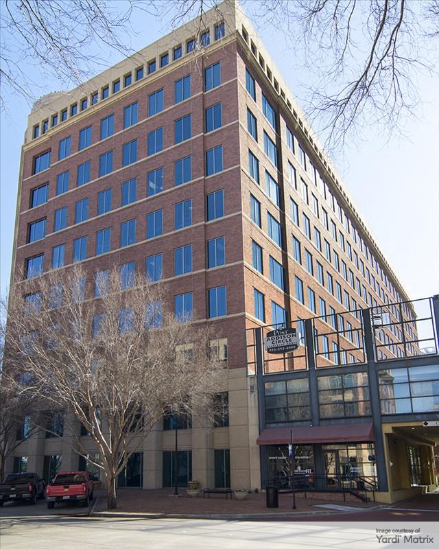 Exterior shot of Addison Circle One, an office building in Addison, Texas.