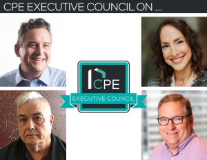 CPE Executive Council featuring headshots of Jovanovic, Lewand, Ebeling and Ressler