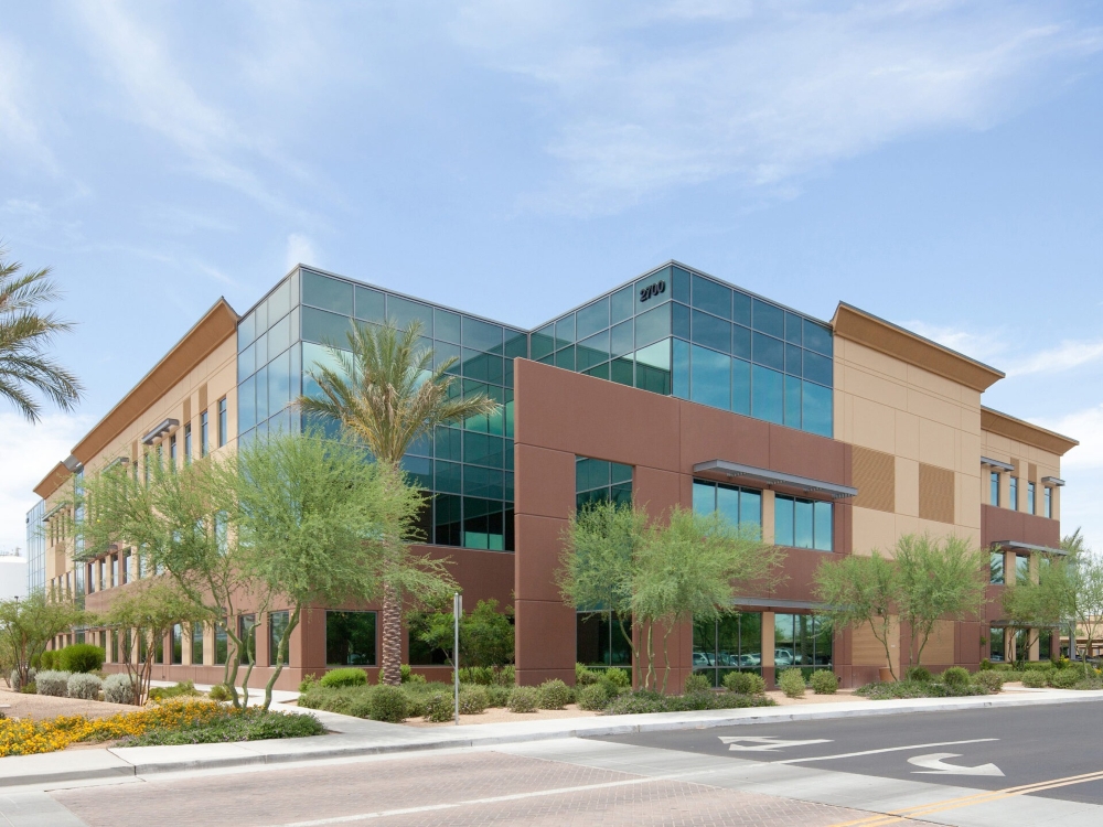 Exterior shot of Chandler Integrated Care Campus, a medical office building in Chandler, Ariz.