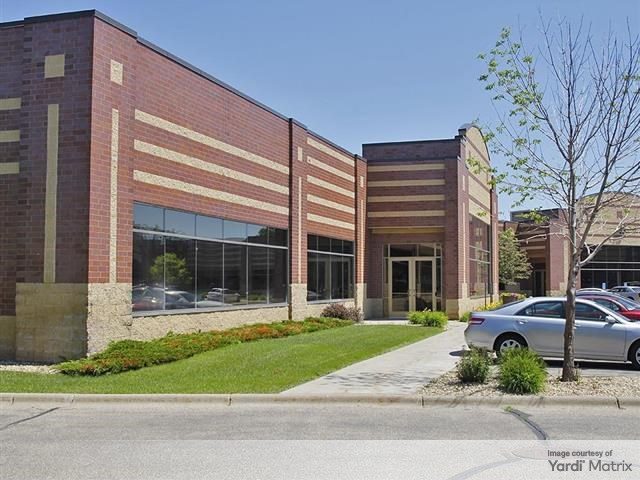 Exterior shot of Grand Oak VII, a 107,076-square-foot, single-story office building in Eagan, Minn., part of a 10-building business campus.