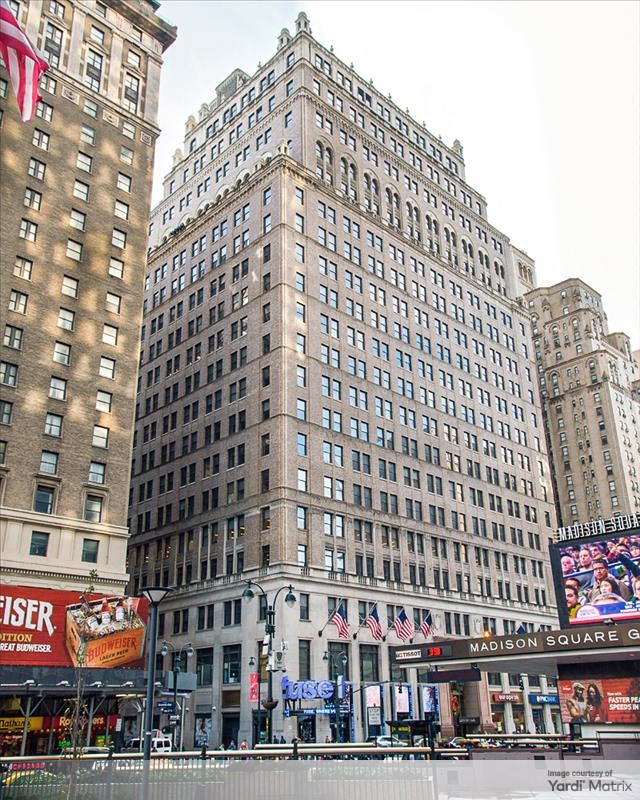 Exterior shot of PENN 11, a 1.2-million-square-foot, 26-story office building in Midtown Manhattan.
