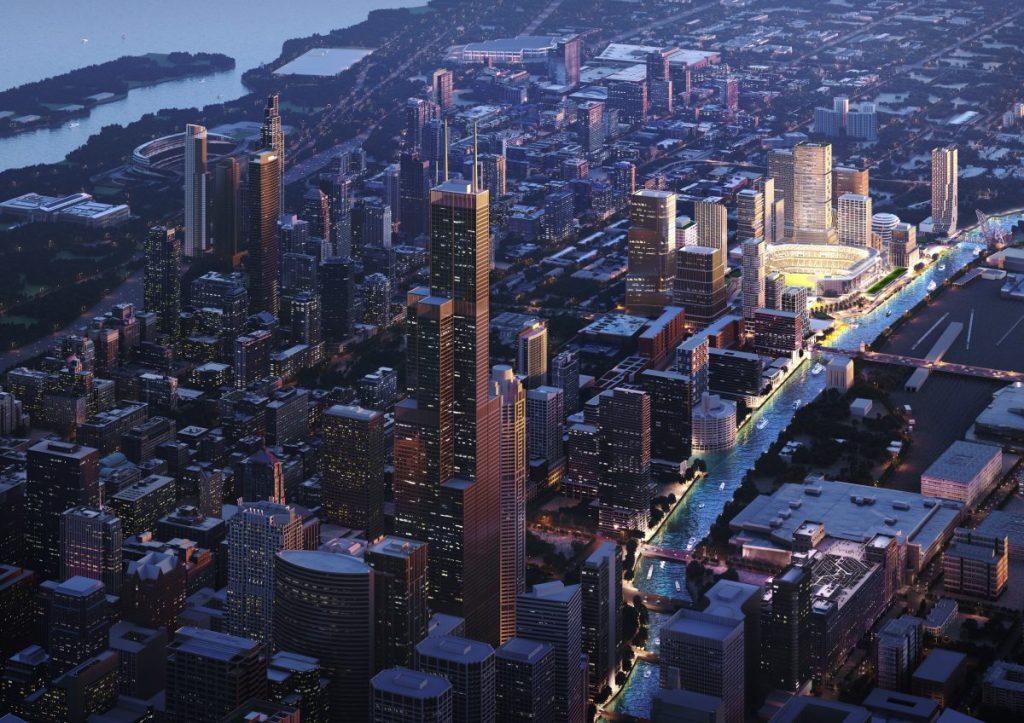 The 78 featuring the White Sox Ballpark, Integrated into Downtown