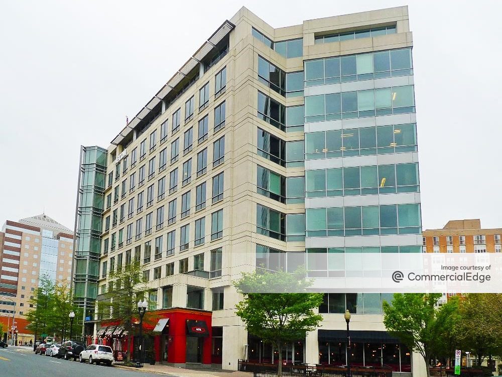 Exterior shot of the nine-story Hartford Building located in Arlington, Va.