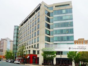 Exterior shot of the nine-story Hartford Building located in Arlington, Va.