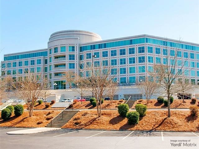 Exterior shot of Weston I, a 212,000-square-foot office building in Cary, N.C.