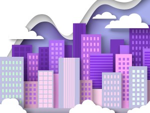 digital drawing of buildings