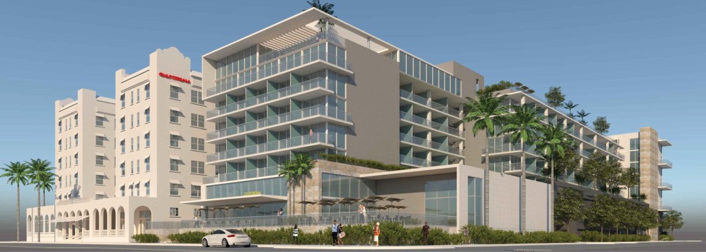 Front view of Lake Worth Marriott Hotel in Lake Worth Beach, Florida