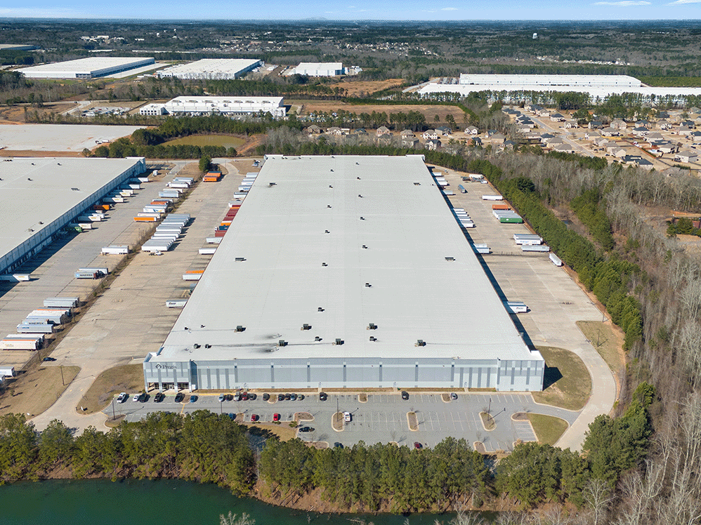 Exterior shot of the industrial facility at