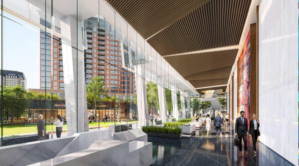 Rendering of the lobby area at 23Springs.