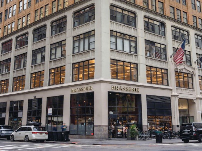 Exterior shot of the ground floor of 245 Fifth Ave. in Manhattan