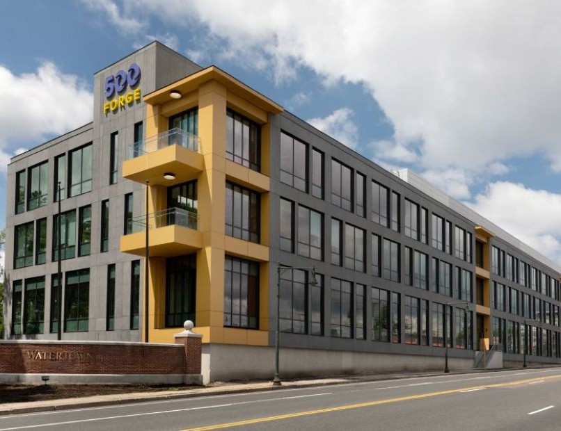 500 Forge, a Class A life science lab and office building in East Watertown, Mass.