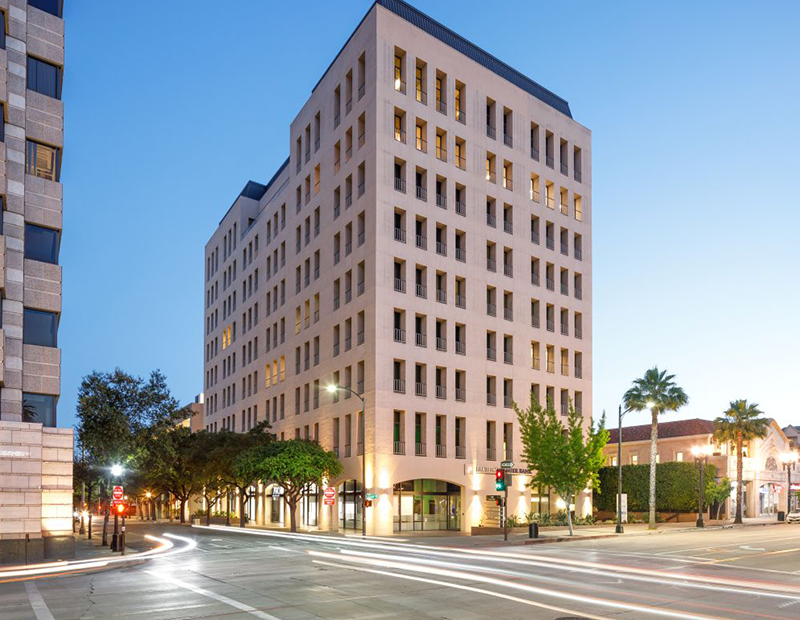 Exterior shot of 790 East Colorado Blvd., in Pasadena Calif.