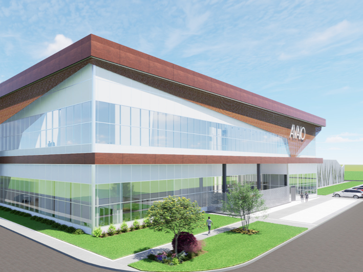 Exterior rendering of one of the buildings at the AVAIO Digital Taurus campus