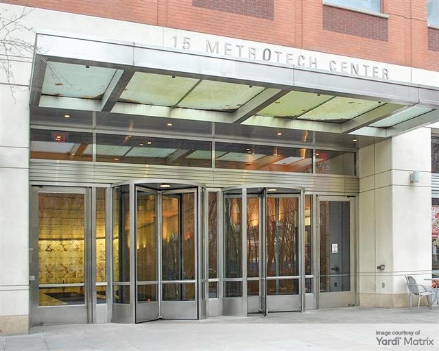 Entrance at 115 Myrtle Ave. office building in Brooklyn