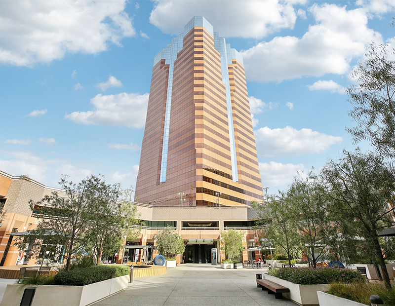 Exterior shot of One World Trade Center in Long Beach.