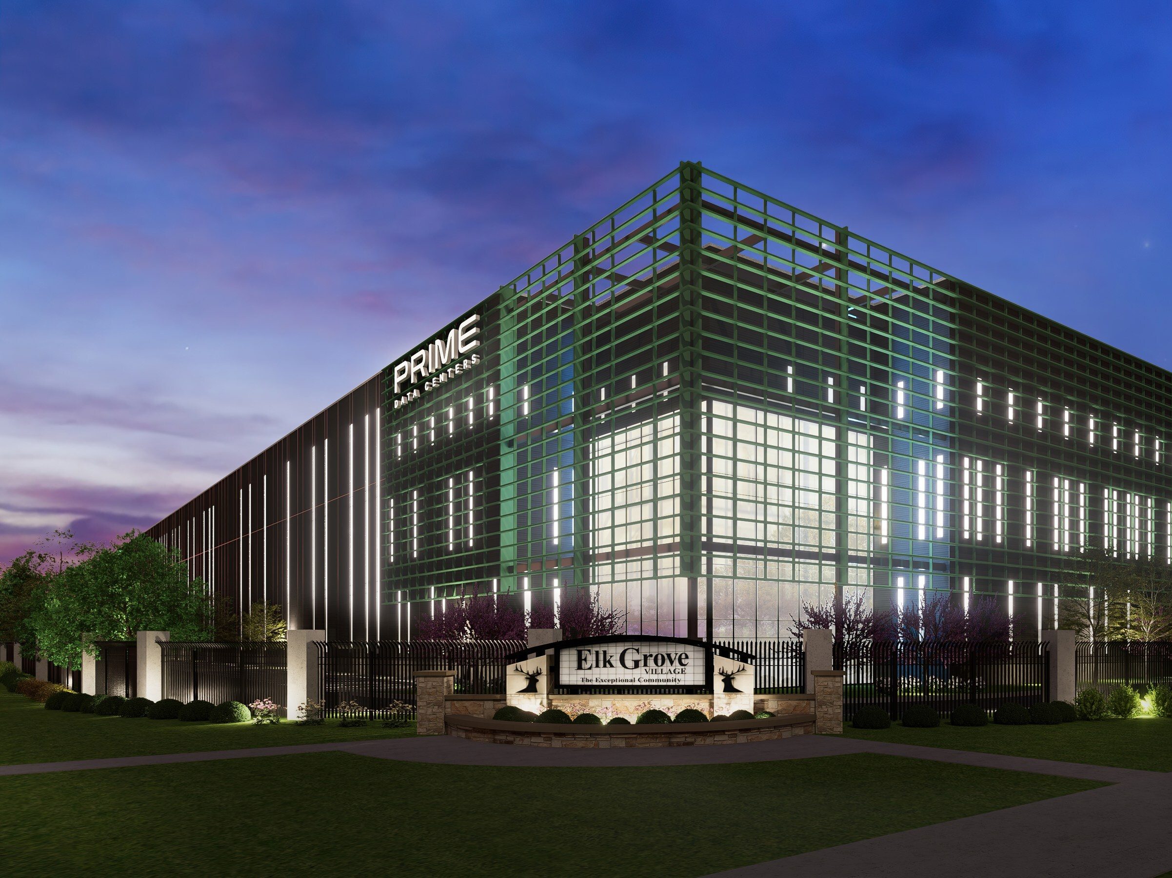 Rendering of Prime Data Centers' facility in Chicago.