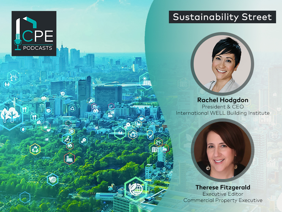 Sustainability Street podcast art with Rachel Hodgdon of WIBI