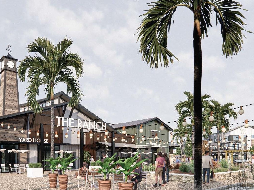 Rendering of The Ranch mixed-use development in Gilbert, Ariz.