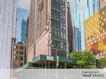 Exterior shot of Times Square West, a 144,500-square-foot mixed-use property in Manhattan.