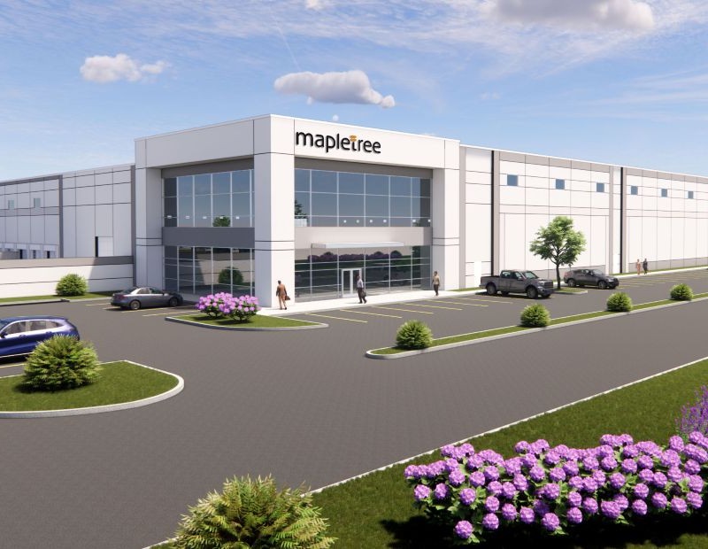 Rendering of Mapletree’s planned logistics facility at 1035 W. Laraway Road in Joliet, Ill.