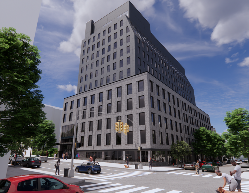 Rendering of the new Mount Sinai medical office and community facility building at 1578 Lexington Ave. in East Harlem.
