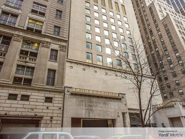 Exterior shot of the office building at 623 Fifth Ave. in Manhattan.