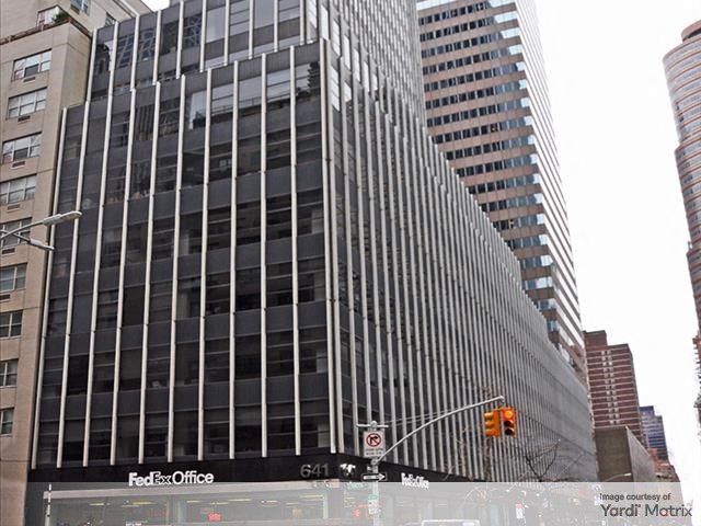 Exterior shot of 641 Lexington Ave., an office building in Manhattan.