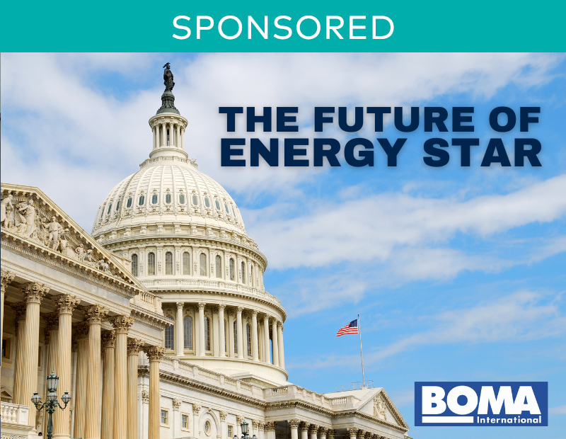 Image including an exterior shot of the U.S. Capitol and the BOMA International logo