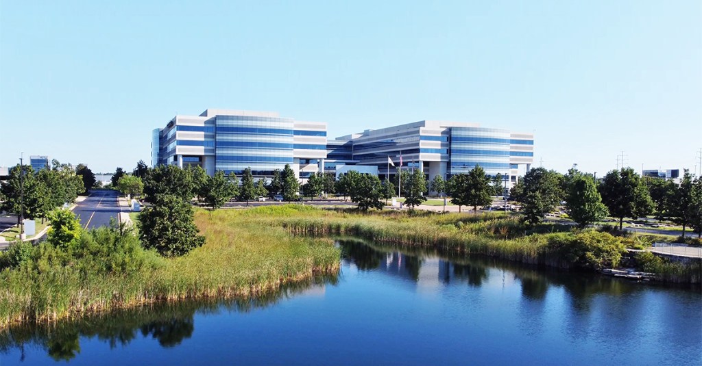 A photograph of Hub 1415, a 721,936-square-foot Class A office building in Naperville, Ill.