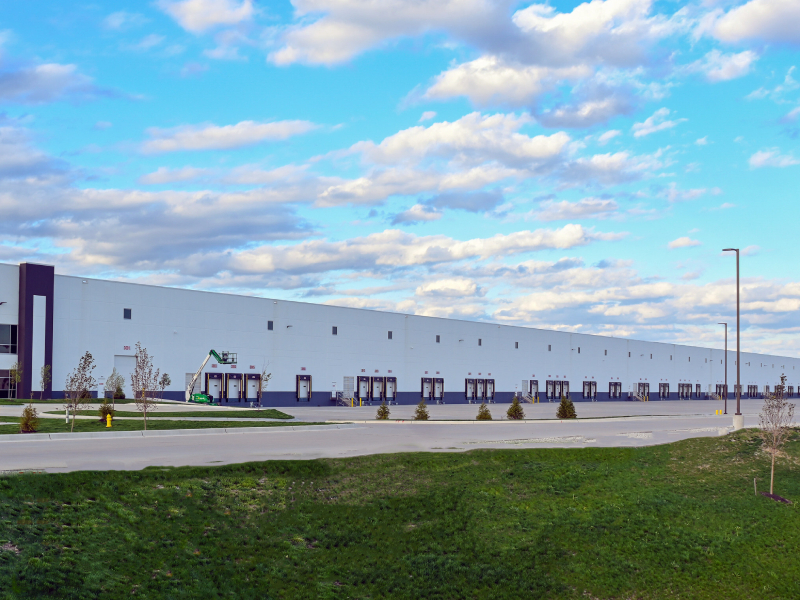 Exterior shot of one of the buildings inside Mohr Logistics Park, a 6 million-square-foot industrial project in Whiteland, Ind.