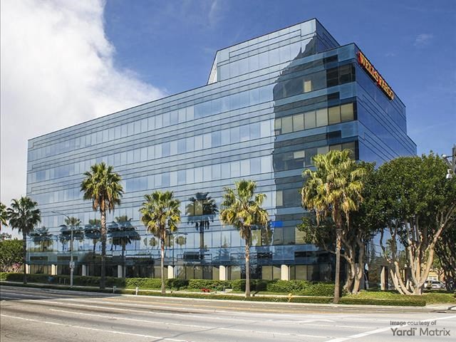 Exterior Stadium Centre, an office building in Anaheim, Calif.