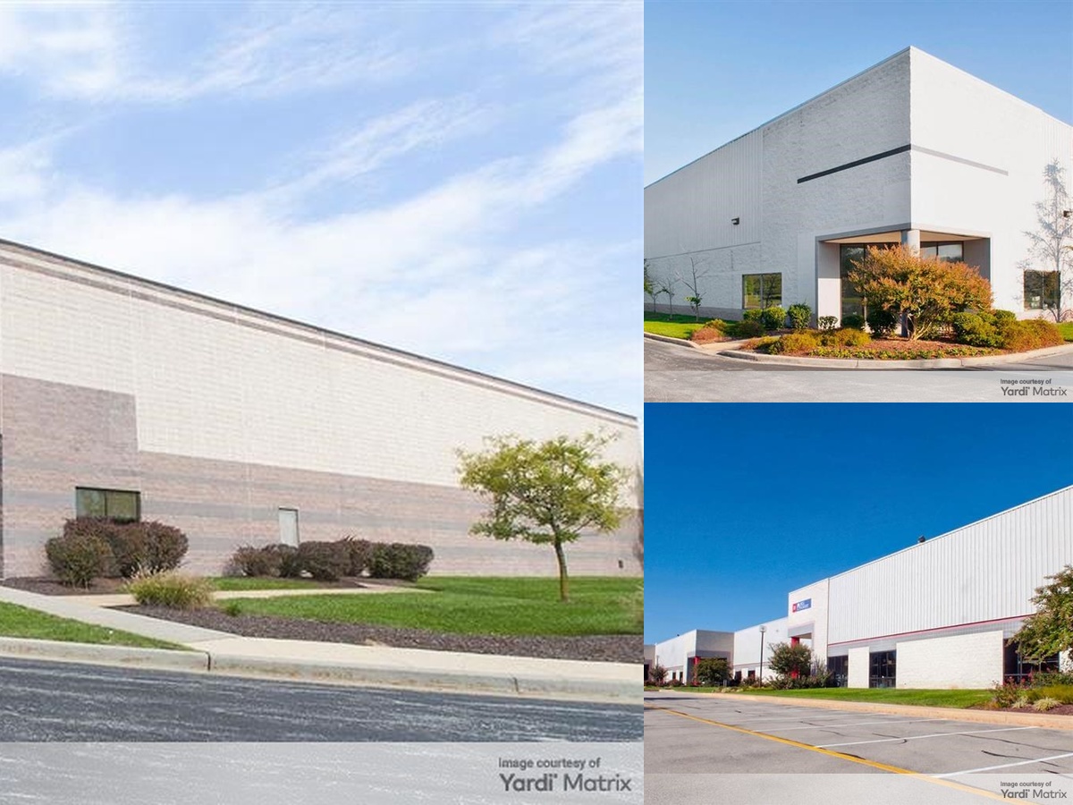 Exterior shots depicting warehouses from Boulden Interchange Park, Interchange Business Park and Pencader Corporate Center in metro Philadelphia.