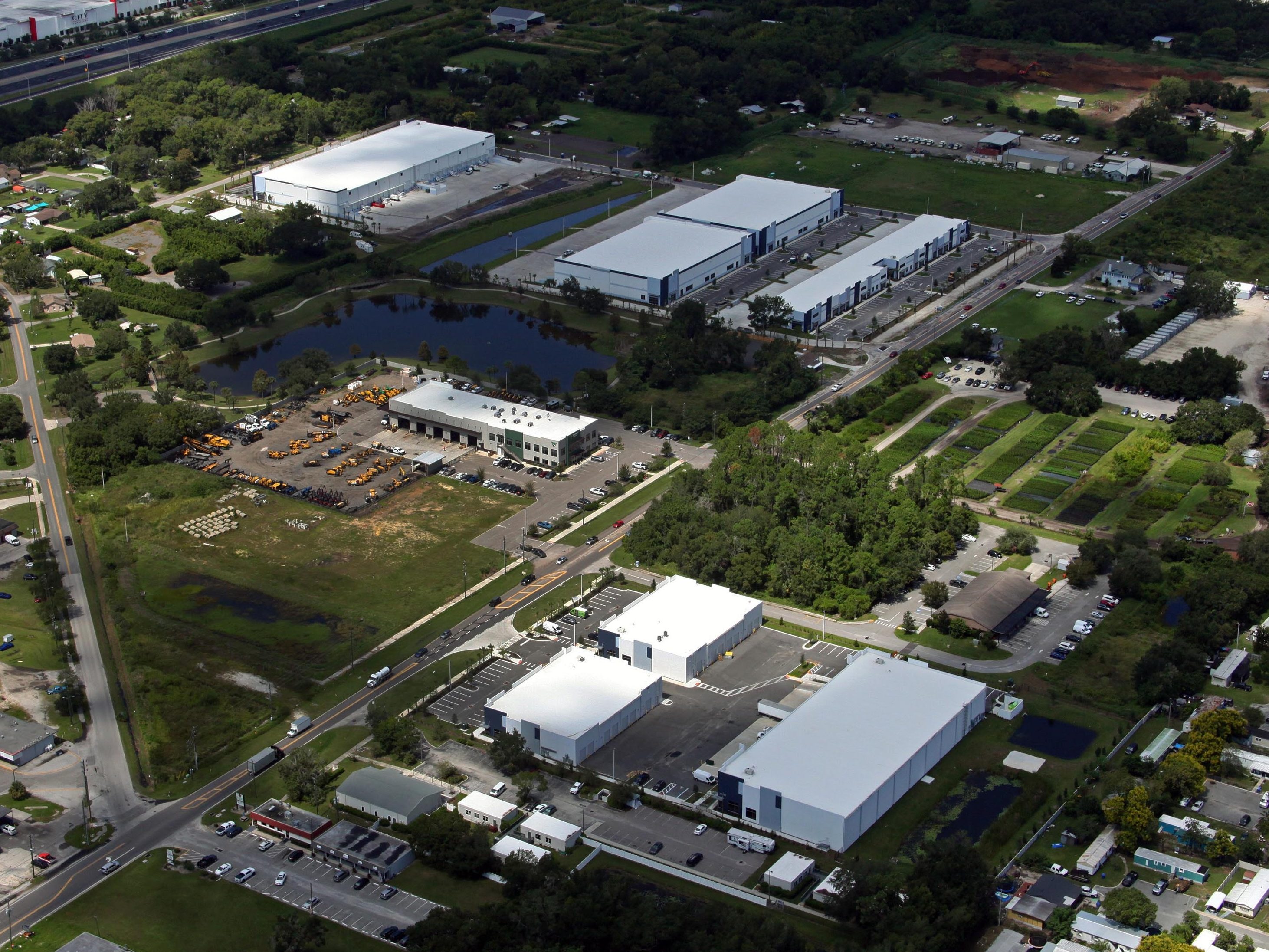 Aerial shot of 429 Business Center, a recently completed industrial park near Orlando.