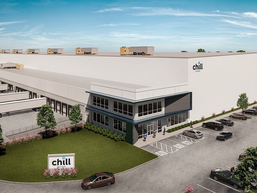 Rendering of an cold storage facility in Denton Texas, set to include 302,915 square feet.